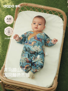 Tashanhe Aqpa Traditional Chinese Cotton Romper Spring Autumn Newborn Baby Clothes Pure Cotton Hanfu Style Infant Outfit