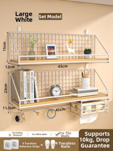 Wall Mounted Storage Rack No Drilling Required