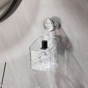 Powerful Suction Bathroom Storage Rack Toilet Wall Mounted Hanging Shelf No Drilling Required PET Material Kitchen Organizer