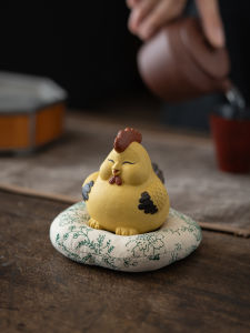 Đồ Trang Trí Thú Cưng Trà Bằng Gốm Nguyên Chất Màu Tím Nhỏ Dễ Thương Đồ Trang Trí Động Vật Sáng Tạo Đồ Chơi Trà Thiết Kế Hình Con Gà Và Con Cừu