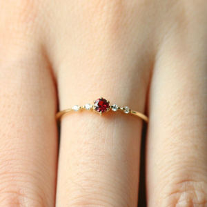 Bestselling 18K Gold Plated Ruby Fashion Engagement Ring
