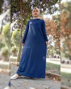 Manset Gamis Bahan Kaos Rayon Premium Inner Dress Lengan Panjang Size L Xl XXL Gamis Wanita Tebraru 2024 Kekinian