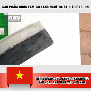 Dao chặt cán sắt bản to nhíp xe (dao chặt xương) NHÍP 100%- Dao nhà bếp Đồ Tể - Đa Sỹ - HL11