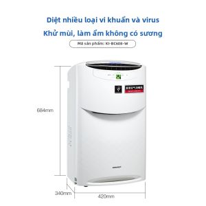 Sharp | Máy Lọc Không Khí Y Tế Cấp Máy Hút Ẩm và Bơm Ẩm để Loại Bỏ Formaldehyde