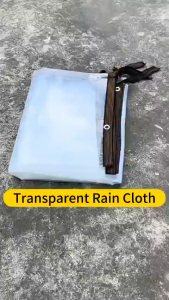 transparent PE Waterproof Canvas Tarpaulin Sheet Canopy Camping Kanvas Khemah Pasar Malam Penutup PVC 防雨篷布 防雨布 帆布