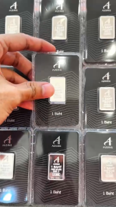 เงินแท่ง Ausiris น้ำหนัก 1 บาท (15.24 กรัม) Fine Silver 99.99%