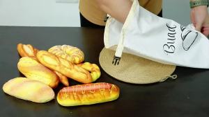 YEGBONG | Cotton Reusable Bread Bags Portable Food Storage for Home Baked Bread Ideal for Kitchen Storage and Picnics