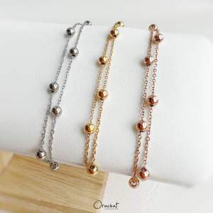 Anya 14k bracelet (สร้อยข้อมือ งานชุบ 14k สแตนเลส สวยทน โดนน้ำหอม แอลกอฮอล์ได้ ไม่ลอก)