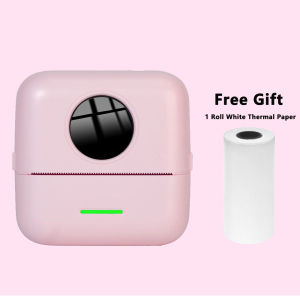 【Stok Siap】Portable Mini Printer Thermal Bluetooth Printer Mini Picture Photo Label Receipt Paper Memo  Home Use Printer / Mini Thermal Printer Bluetooth Photo Printer for Study Notes Pictures DIY LabelPrint Pod Gifts for iOS&Android