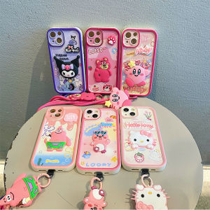 Casing Redmi A3 A2 A1 12C 12 POCO C65 M6 Pro 4G Phone Case New Design Cute Cartoon 3D Kuromi Kirby Patrick Bear Silicone Soft Cover with Lanyard 2024