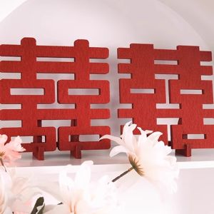 Wedding Celebration Decoration 3D Double Happiness Character Desktop Ornaments Living Room Arrangement Wedding Supplies