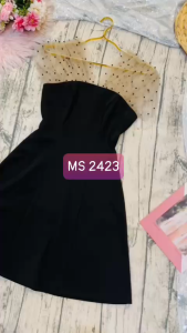 MYDU SHOP | MS 2423 ĐẦM CÚP NGỰC PHỐI LƯỚI – KIỂU DÁNG QUYẾN RŨ DỰ TIỆC SANG.