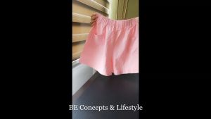 (BE Concepts & Lifestyle) Women’s Comfortable Flax Linen Basic Garterized Shorts with Front Pockets