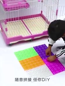 Pet Foot Mat Splicable Plastic Mats Pets Cage Feet Pad Non-slip Mat For Dog&Cat&Rabbit Pad Assemble Puzzle Blanket