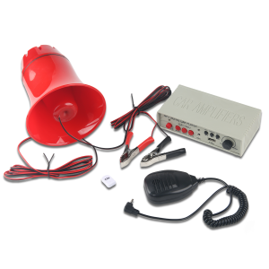 12V 130dB Customizable Sound Car Warning Alarm Speaker Police Siren Horn With Amplifiers MIC System and Card Reader MP3 Player