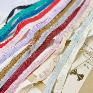 3M Elastic Lace Trim Baby Socks Childrens Shoes Hair Bands DIY Sewing Accessories Resilient Earlet Mushroom Pattern Elastic Band