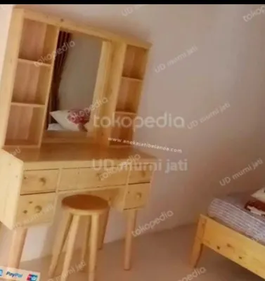 meja rias kayu jati belanda