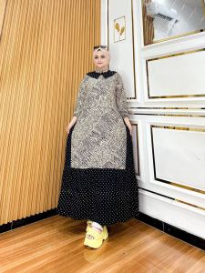 GAMIS WANITA KOMBINASI TERBARU JUMBO LD 120 RAYON TEBAL