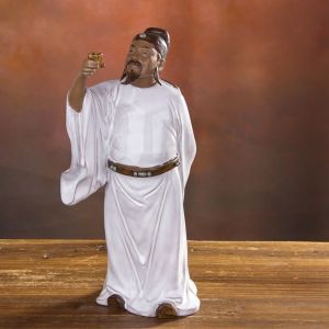 Shiwan Ceramic Chinese Household Living Room Study TV Cabinet Decoration Classical Character Poetic Fairy Li Bai Taibai Mingyue