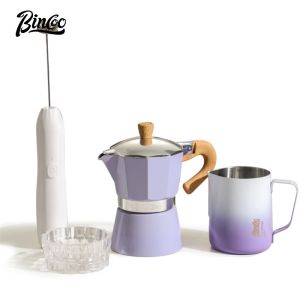 Ấm moka cà phê bincoo đặt máy pha cà phê van đơn Bình đựng cà phê chiết nhỏ Bộ Đồ Hoa 3 người Bộ lọc miễn phí giấy