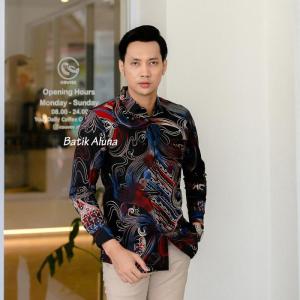 Aluna Batik Pria Slimfit Lengan Panjang Premium SBA 03