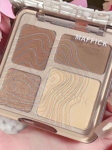 Four-Color Highlighting And Contouring Palette Integrated Nose Shadow Highlighting And Shading for Beginners Matte Face Enhancing Eyeshadow Palette