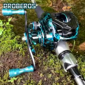 Máy Câu Cá Baitcast PROBEROS Tỉ Số Truyền 7.2:1 Cuộn Dây Kim Loại Lực Kéo Tối Đa 8kg Hệ Thống Phanh Từ Tính Thích Hợp Cho Biển Sông Hồ.