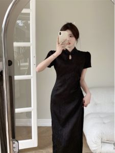 New Chinese Style Improved White Cheongsam Dress Young Young Adult Republic of China Style Small Dress Socialite High-End Temperament