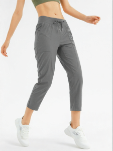 Summer Lightweight Breathable Running Fitness Cropped Pants