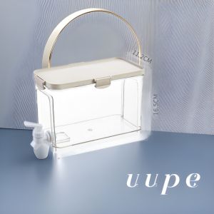 Luxury Sealed Cold Water Jug with Faucet Large Capacity Transparent