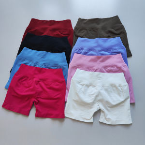 Seamless Yoga Shorts for Women V Back Waist Workout Fitness Lift Butt Gym Duick-dry Running shorts Sportswear Sports Short Pants