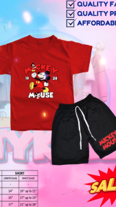 Character Terno T-Shirt & Shorts Set for Boys and Girls - Fun Prints Soft Cotton Sizes 1-11 Years Old