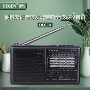 Degen DE638 Retro Portable Bluetooth USB Audio Fidelity Radio Full Waveband Receiver Pointer Tuning High Quality Sound