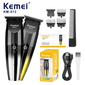 Kemei KM-512 Professional Electric Thruster USB Charging High Speed Hair Trimmer Oil Head Carving And Cutting Hair Clipper For Hair Salon