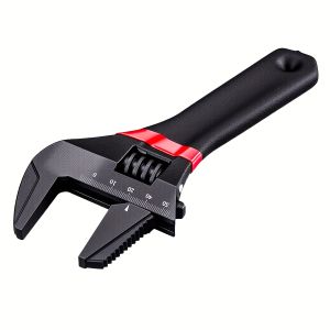 NiuXiang(NewShark) | Stubby Wide Opening Adjustable Wrench 50mm Reversible Pipe Jaw Short Handle Basin Wrench for Tight Spaces