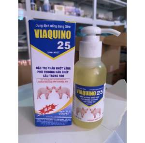 VIAQUINO 25 viavet(10100ml) dung dịch uống dứt điểm tiêu chảy cầu trùng trên gia súc gia cầm