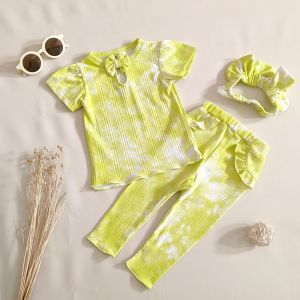 "NCC" Newborn -18 bulan Setelan Lengan Pendek Baby Perempuan BERLA By Mybee Free Headband Oneset Baju Celana Panjang bayi Cewek Murah