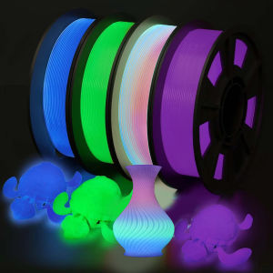 Glow in The Dark Filament Multicolor Green Blue Purple and Rainbow PLA Filament 1.75 mm 3D Printer Filament Bundle