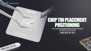 RELIFE ST-20 Nhíp Định Vị Chip Cong Chính Xác Bằng Thép Titan PCB IC Hàn Công Cụ Sửa Chữa Điện Thoại Di Động