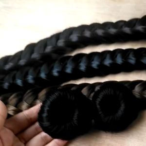 Kids Girls Hair Bun Extension Wig Black Brown Hairpiece Wavy Curly Messy Sweet Cute Increase Hair Accessory Elastic