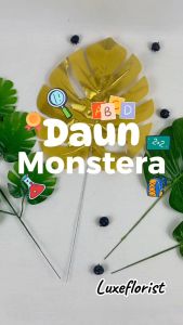 Daun Monstera Palsu Plastik Philodendron Daun Artificial Skandinavian Hijang Minimalis.Home
