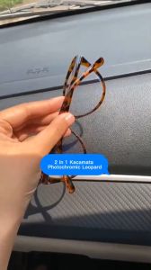 Kacamata Anti Radiasi blueray Photosensitive io4k Untuk Wanita lensa blueray kacamata cat eye photocromic Free Box + Lap