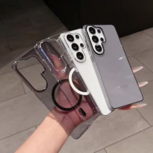 Magnetic Transparent Phone Case For Samsung S26 S25 S23 S22 Ultra A57 A56 A37 A36 A17 A16 A07 A06 Wireless Charger Clear Cover