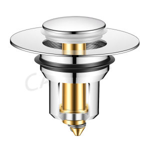 YEMO | Stainless Steel Sink Basin with Push-Button Pop-Up Drain 304 Stainless Steel