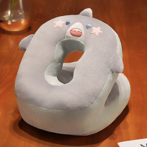 Nap Pillow U-Shaped Neck Support Pillow for Desk Sleeping Aids Office Napping Tools Geometric Pattern Plush Material