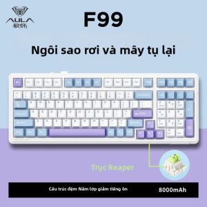 AULA | AULA F99PRO Bàn Phím Cơ Không Dây 99 Phím RGB Chơi Game Văn Phòng Tùy Chỉnh Có Thể Hoán Đổi Nóng Gasket Media Núm Ba Chế Độ USB