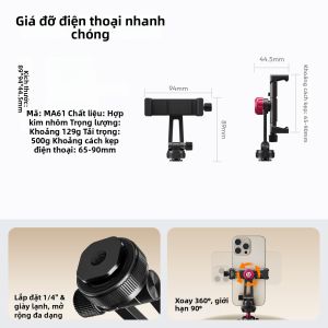 Ulanzi | Đế Chuyển Đổi Cold Shoe Nhôm Ống Kính 1/4 Vít Điện Thoại