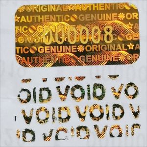 490 Chiếc Hình Ba Chiều Chống Giả Mạo Dán 0.8X0.4Inch An Ninh Niêm Phong Nhãn Độc Đáo Số Serial Bảo Hành Vô Hiệu Văn Phòng Phẩm