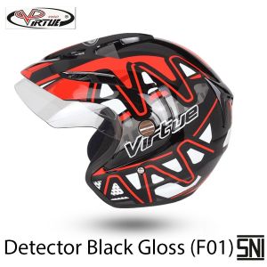 Helm Motor SNI Half Face Pria Wanita Dewasa Motif F01 Virtue High Quality Size M L XL