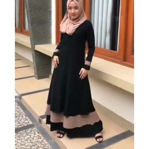 Ziva Dress Maxi Gamis terbaru Size S M L XL Gamis KondanganGamis Hajatan